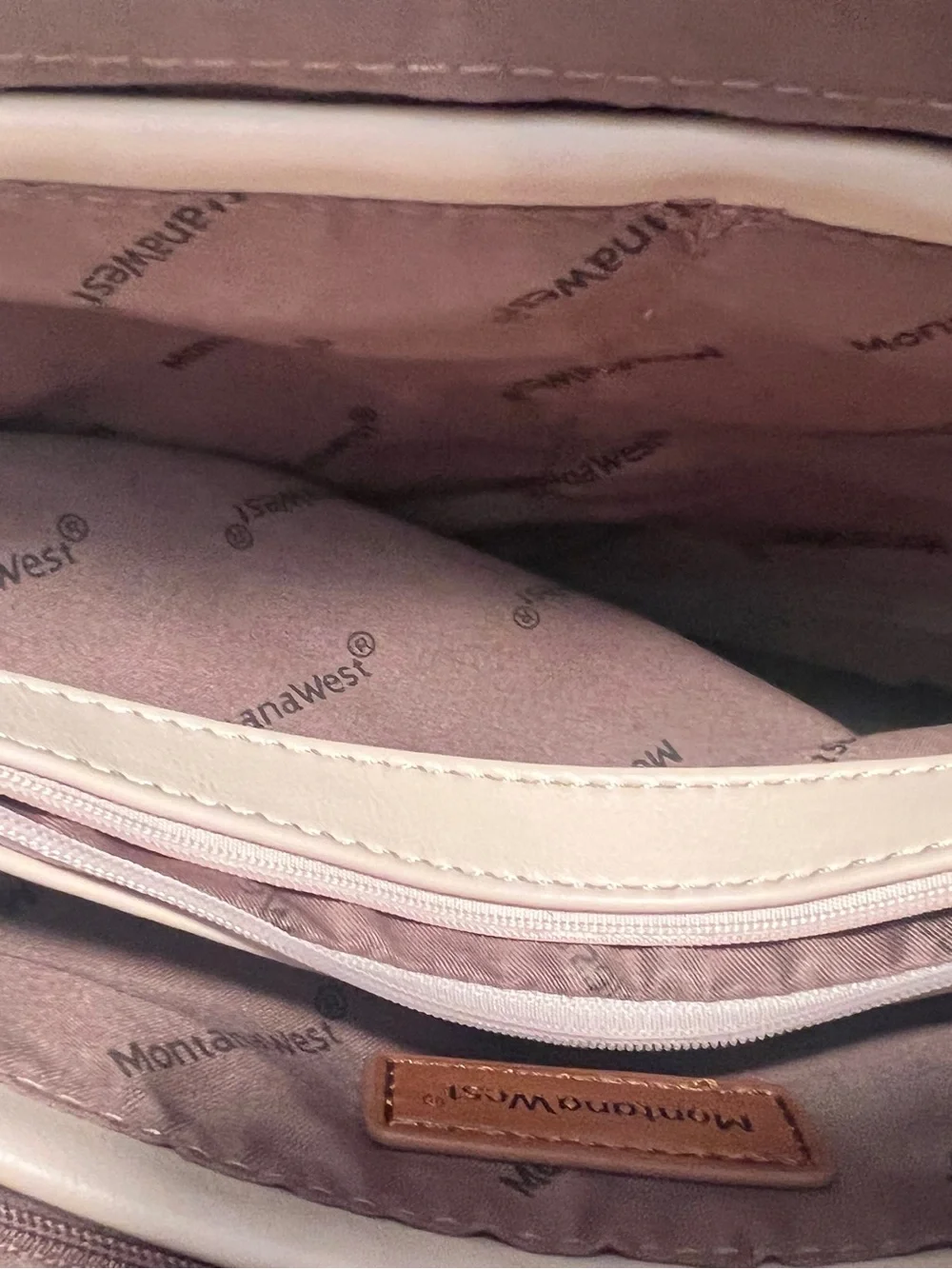 Montana West Pink Cream Tweed Large Purse Gold Chain New No Tag 90s Y2K Cher